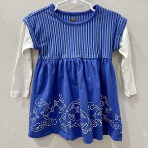 Tea Collection Ravens Layered Sleeve Baby Dress